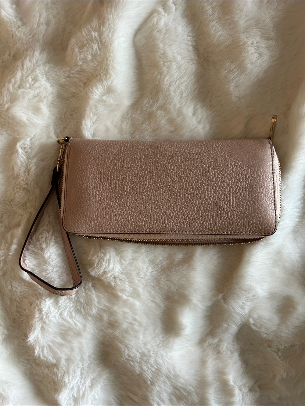 MICHAEL KORS Pink Pebbled Leather Zip Wristlet Wallet - Picture 4 of 6